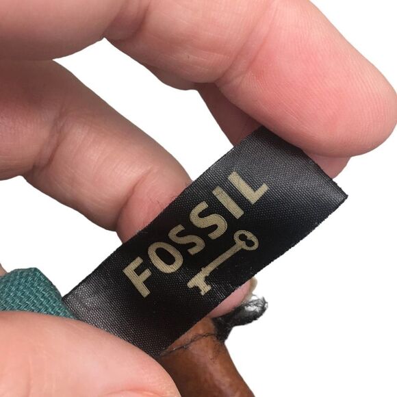 Vintage Graphic Fossil Cotton Leather Boho Hippie Bag - Picture 8 of 11